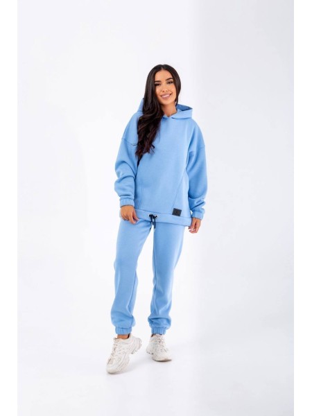 Стильный женский спортивный костюм голубого цвета 25396