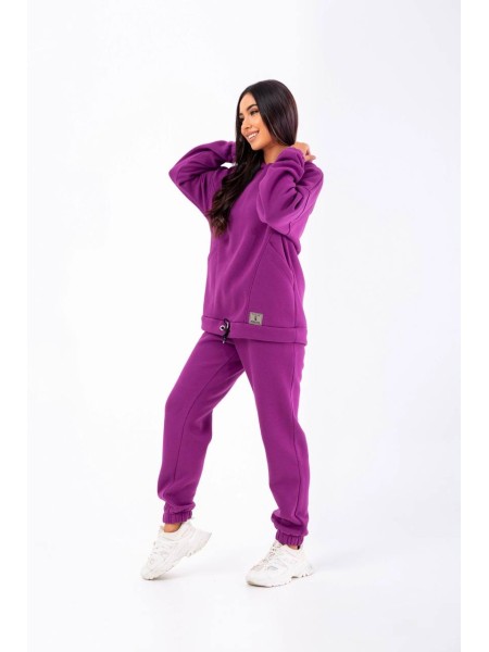 Стильный женский спортивный костюм сиреневого цвета 25398
