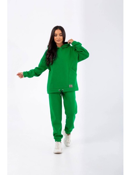Стильный женский спортивный костюм цвета трава 25399