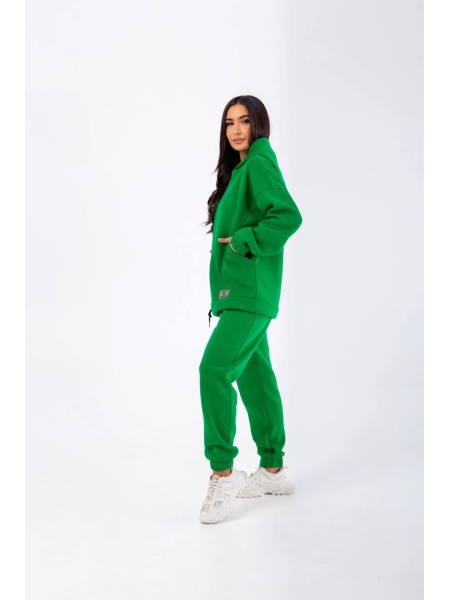 Стильный женский спортивный костюм цвета трава 25399