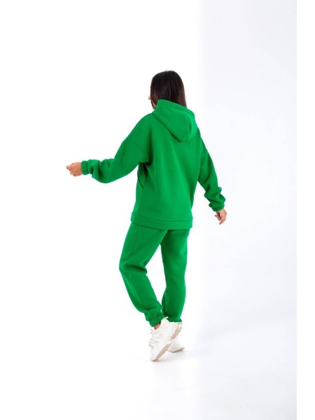 Стильный женский спортивный костюм цвета трава 25399