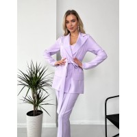 Женский  стильный костюм-тройка лавандового цвета 25776