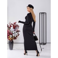 Тепла сукня мiдi чорного кольору 25970 ISt