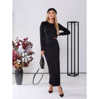 Тепла сукня мiдi чорного кольору 25970 ISt