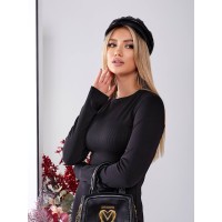 Тепла сукня мiдi чорного кольору 25970 ISt