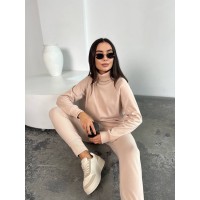 Жіночий повсякденний костюм молочного кольору 26125 N