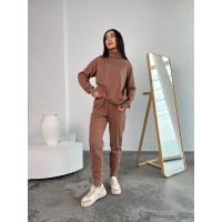 Жіночий повсякденний костюм кольору мокко 26128 N