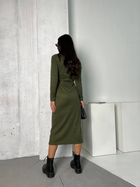 Жіноче повсякденне плаття кольору хакi 26130 N