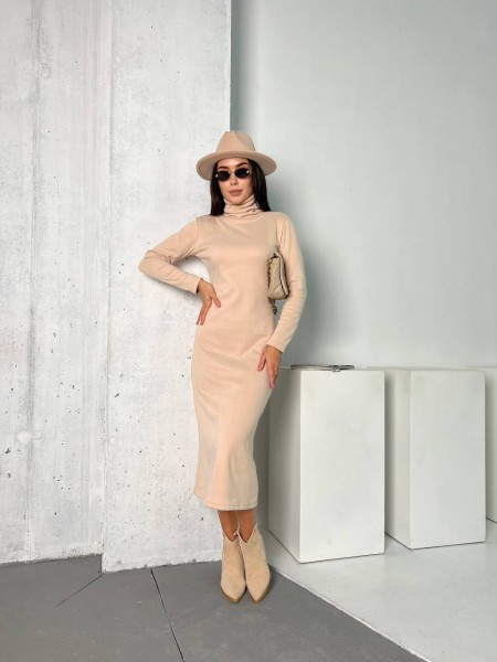 Жіноче повсякденне плаття молочного кольору  26132 N