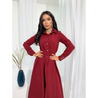 Елегантна сукня бордового кольору 26679 МО