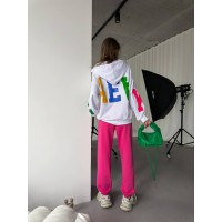 Женский костюм кофта молочного цвета, штаны цвета малины 26742