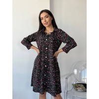 Сукня з поясом чорного кольору 26882 МО