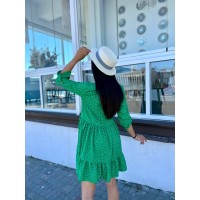 Платье свободного кроя зеленого цвета 27090