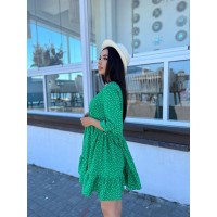 Платье свободного кроя зеленого цвета 27090