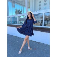 Сукня вільного крою темно-синього кольору 27091 МО