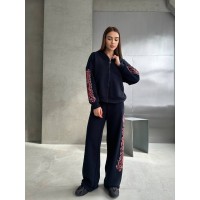 Стильний жіночий спортивний костюм темно-синього кольору 27094 Br