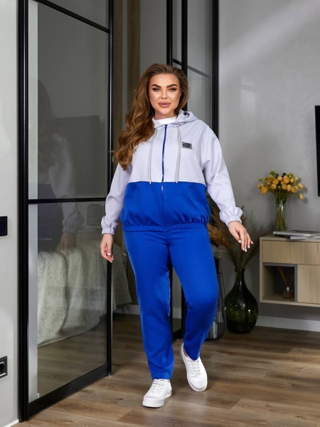 Женский костюм тройка(спорт шик) цвета электрик 27262