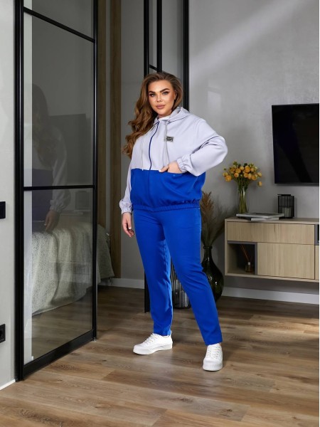 Женский костюм тройка(спорт шик) цвета электрик 27262