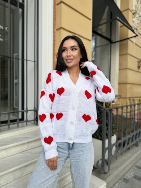 Жіночий ніжний кардиган білого кольору 27263 АО