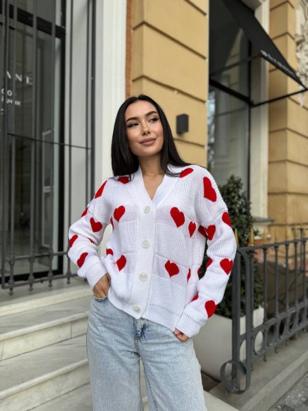 Жіночий ніжний кардиган білого кольору 27263 АО