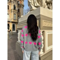 Жіночий ніжний кардиган сірого кольору 27264 АО