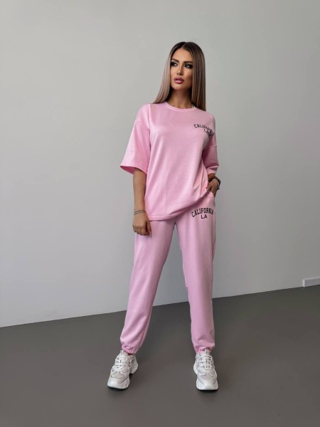 Женский спортивный костюм «California» розового цвета 27319