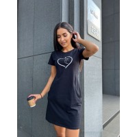 Базовое повседневное платье черного цвета 27386