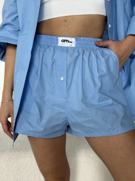 Жіночі шорти блакитного кольору 27448 АМ