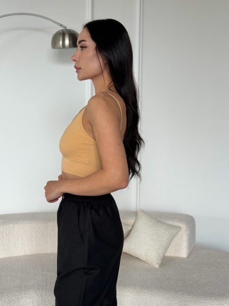 Жіночій топ бежевого кольору 27454 АМ