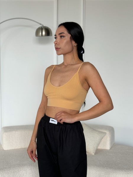 Жіночій топ бежевого кольору 27454 АМ