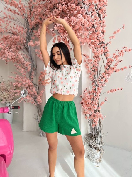 Жіночий прогулянковий костюм зеленого кольору 27527 N