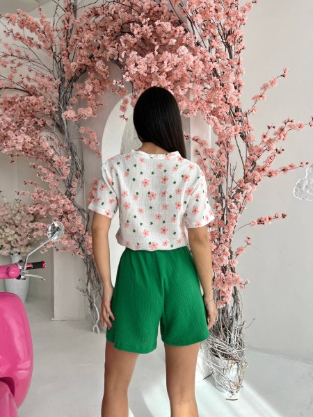 Жіночий прогулянковий костюм зеленого кольору 27527 N