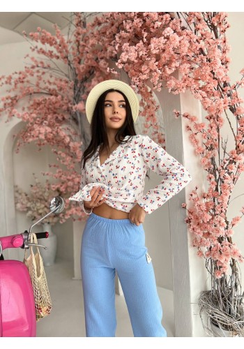 Жіночий муслiновий костюм рожевого кольору 27530 N