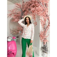 Женский муслиновый костюм зеленого цвета 27532