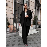 Елегантний брючний костюм чорного кольору 27562 LAM