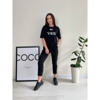 Легкий спортивний костюм чорного кольору 27642 N