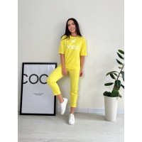 Легкий спортивный костюм желтого цвета 27643
