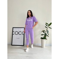 Легкий спортивний костюм фіолетового кольору 27644 N