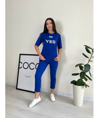 Легкий спортивний костюм кольору електрик 27645 N