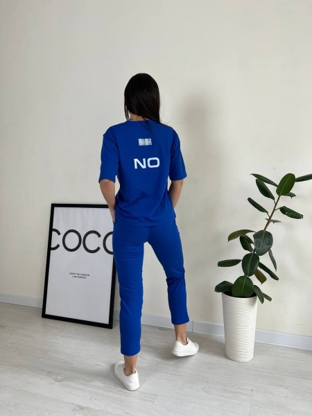 Легкий спортивный костюм цвета электрик 27645