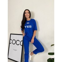 Легкий спортивний костюм кольору електрик 27645 N