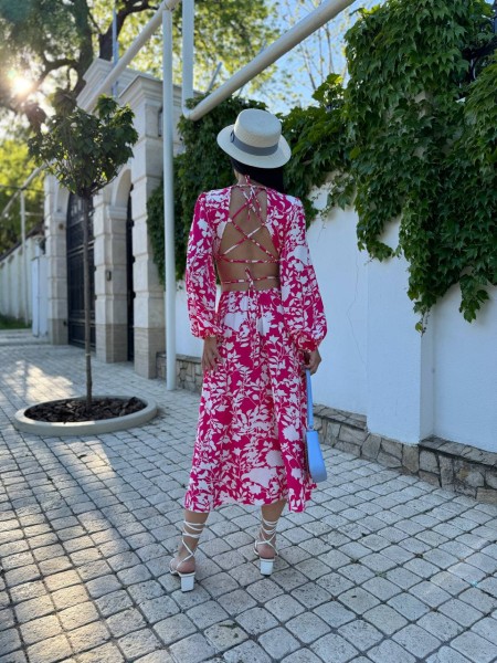 Чарівне плаття синього малинового кольору 27834 N