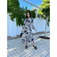 Чарівне плаття синього чорного кольору 27835 N