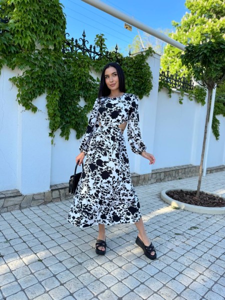 Чарівне плаття синього чорного кольору 27835 N