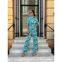 Ніжний прогулянковий костюм зеленого кольору 28058 N