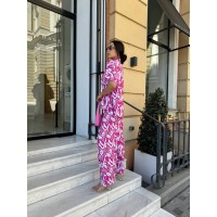 Нежный прогулочный костюм малинового цвета 28059