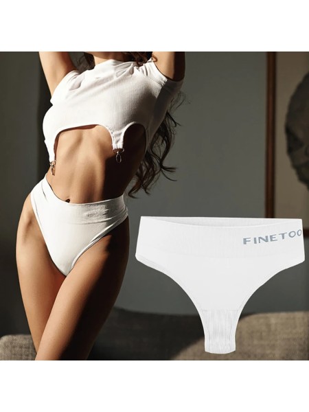 Жіночі трусики з високою талією і утяжкою бiлого кольору 28080