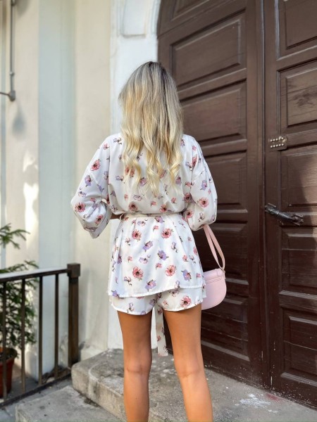 Ніжний костюм 3-ка білого кольору 28349 АА