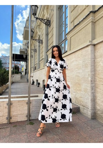 Прогулянкова жіноча сукня молочного кольору 28366 N