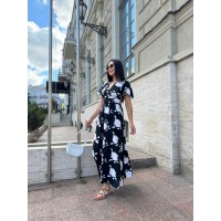 Прогулянкова жіноча сукня чорного кольору 28367 N